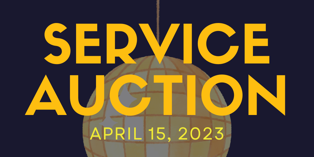 Service Auction 2023 Graphic with date