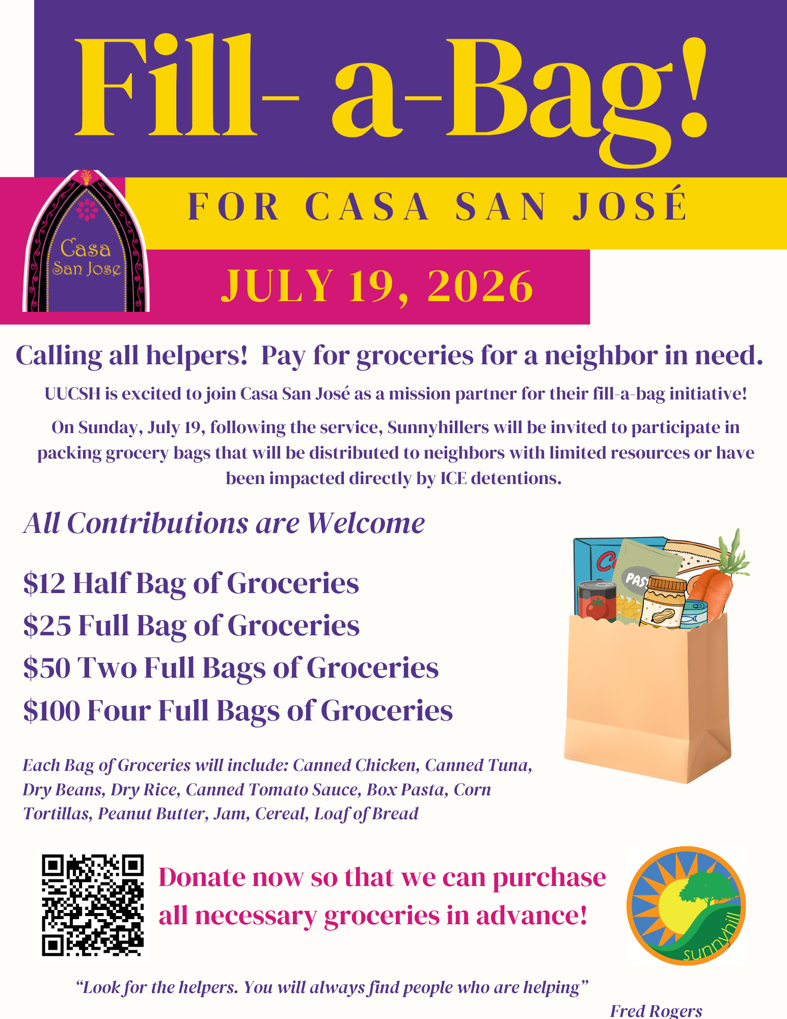 Fill a Bag Flyer